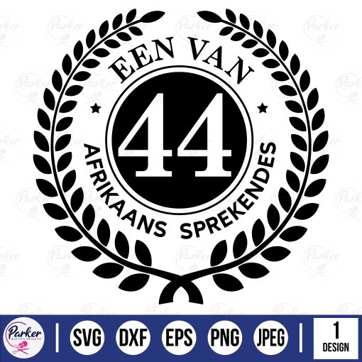 trots lid van 44 afrikaans sprekendes wreath Charlize South African sayings circular badge cutting file cut file cutting machine laser cut machine cricut silhouette