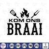 KOM ONS BRAAI FORK BLACK SVG | PNG | CUT FILE