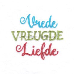 afrikaans rooi groen blou kerfess kraansie red green blue vrede vreugde liefde woorde borduurontwerp christmas embroidery design,102