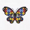 autism awareness Asperger's puzzle puzzled butterfly embroidery design for machines file