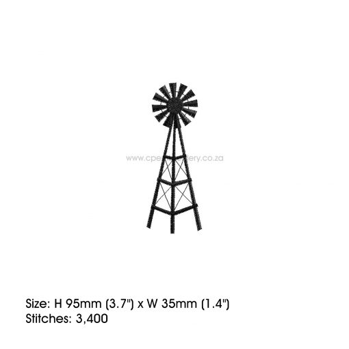 simple farm windmill windpomp black plaas water windpomp machine embroidery design small