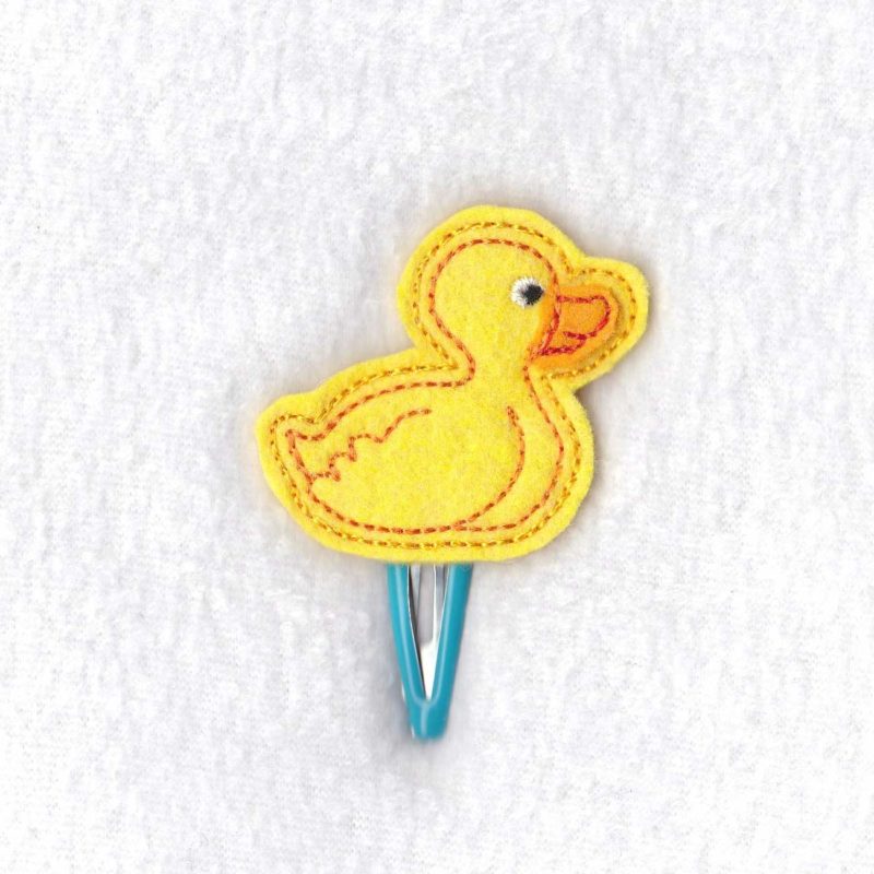 yellow orange rubber duck duckie ducky machine embroidery design instant download feltie