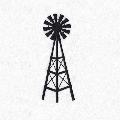 simple farm windmill windpomp black plaas water windpomp machine embroidery design