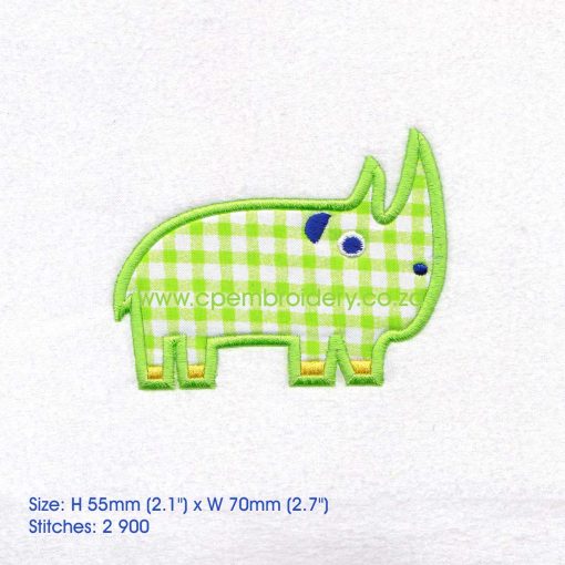 applique african animals zoo safari rhino renoster instant download machine embroidery design small