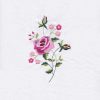 traditional antique vintage old style victorian style single rose floral decorative pink white handkerchief machine embroidery download design