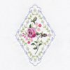 antique vintage old style decorative floral leaf border rose bud angled to fit machine embroidery download design file
