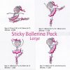 stick figure gray pink simple smiling ballet dancer ballerina balerina machine embroidery design size pack set large