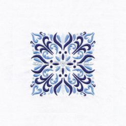blue blocks mandala decorative embroidery designs pattern for machine number one 1 pillowcase duvet scatter cushion 78101