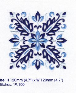 blue blocks mandala decorative embroidery designs pattern for machine number one 1 pillowcase duvet scatter cushion 781022