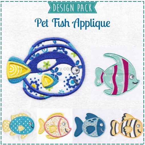 yellow orange black pet fish cute friendly simple smiling applique machine embroidery design pattern for machines 4 inch