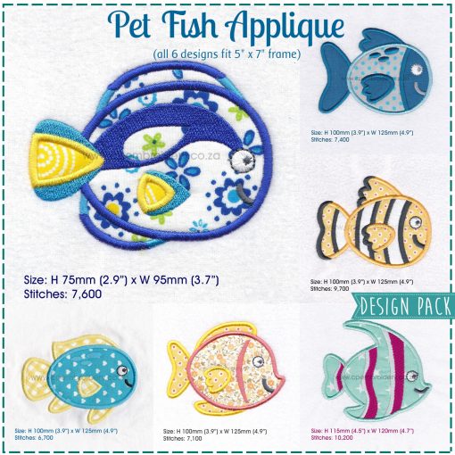 dory regal blue pet fish cute friendly simple smiling applique machine embroidery design pattern for machines