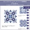 blue blocks mandala decorative embroidery designs pattern for machine pillowcase duvet scatter cushion 781072