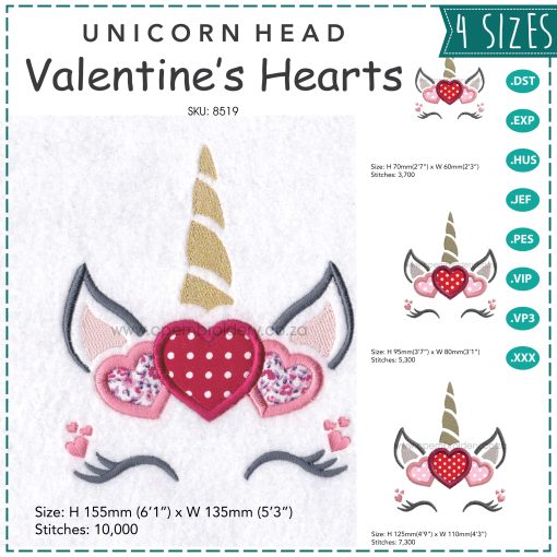 red pink three 3 hearts valentine's day valentyns dag embroidery design pattern for machines set pack